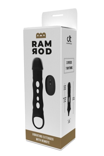 Dreamtoys - Ramrod 陰莖震動延長套 附遙控器 - 黑色 照片