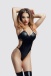 Glossy - Reina Wetlook Bodysuit - Black - M photo-4