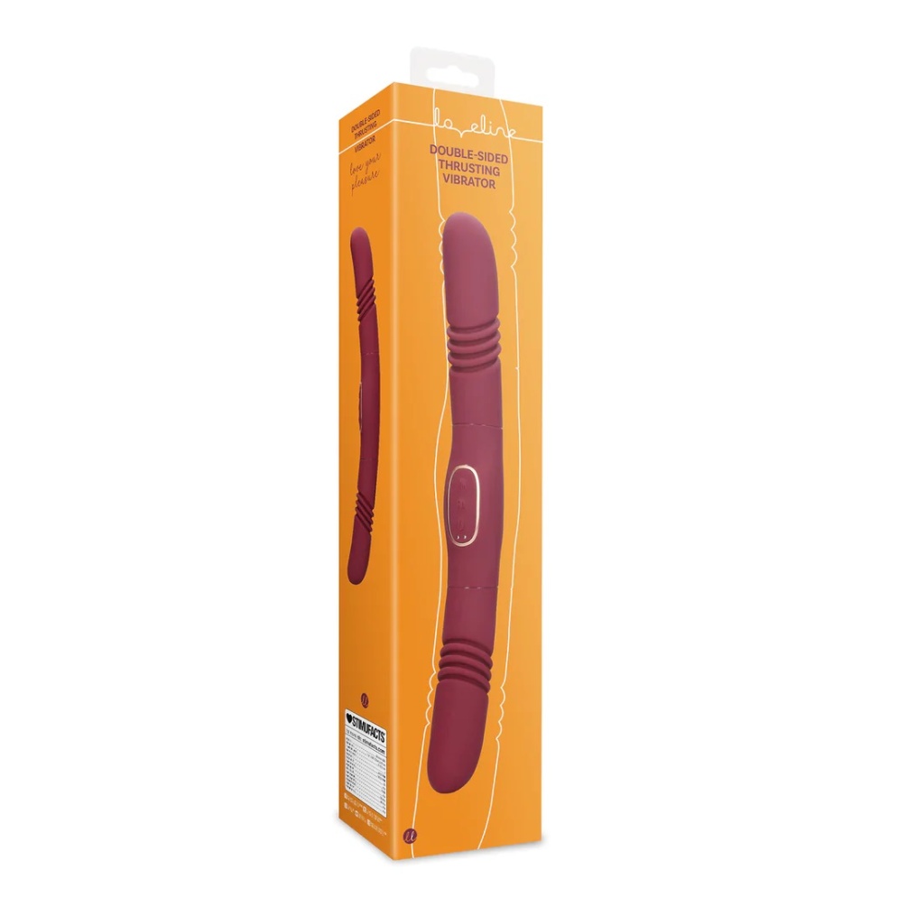 This Double-Sided Thrusting Vibrator is designed to provide ... Loveline - Double Sided Thrusting Vibrator - Red photo-9