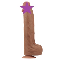 Lovetoy - 14" Sliding Skin Dildo - Brown 照片