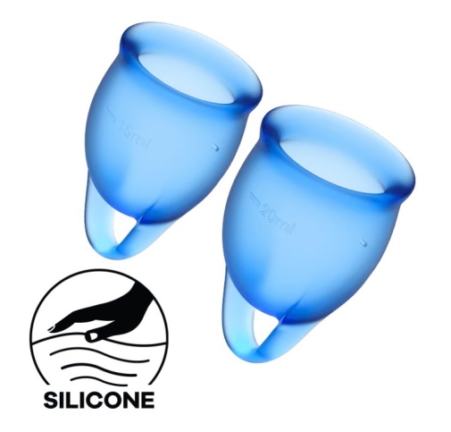 Satisfyer - 自信感覺月經杯 - 深藍色 照片
