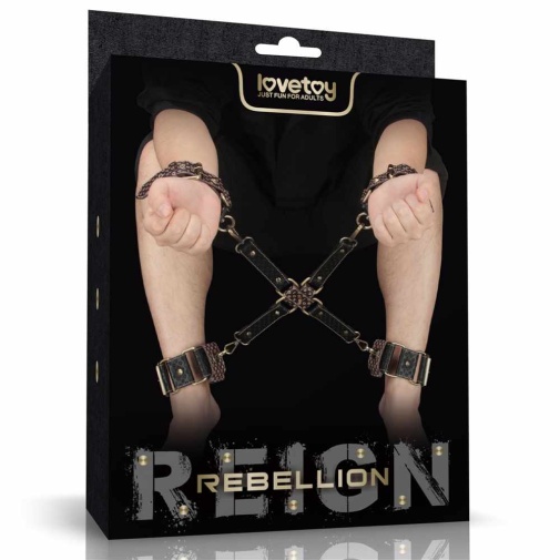Lovetoy - Rebellion Reign Hogtie Set - Black photo