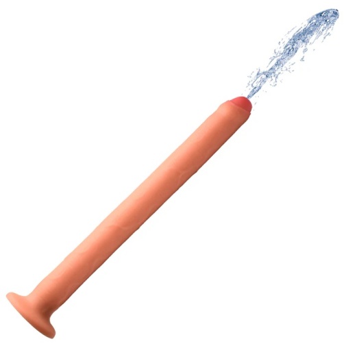 Hosed - 15" 仿真粗阳具造形灌肠器 - 肉色 照片