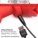 Booty Sparks - 28X 玫瑰花形后庭震动器 大码 - 红色 照片-7