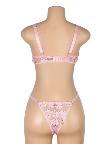 Ohyeah - Floral Bra Set - Pink - M photo