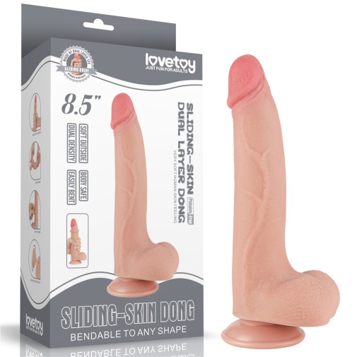 Lovetoy - 8.5" 带包皮仿真阳具 - 肉色 照片