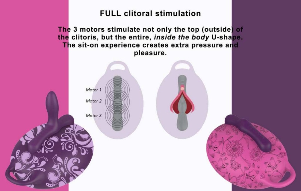 The hands-free sit-on Bouncy Bliss vibrator offers an extens... Bouncy Bliss - Flow Vibro Grinder Pillow - Purple photo-6