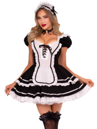 Leg Avenue - Maid to Flirt Costume - Black - L photo