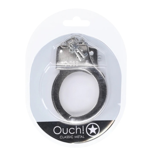 Ouch - Classic Metal Hand Cuffs - Silver 照片