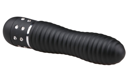 Easytoys - Diamond Ribbed Mini Vibrator - Black photo