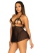 Leg Avenue - Love Language Babydoll - Black - M photo-3