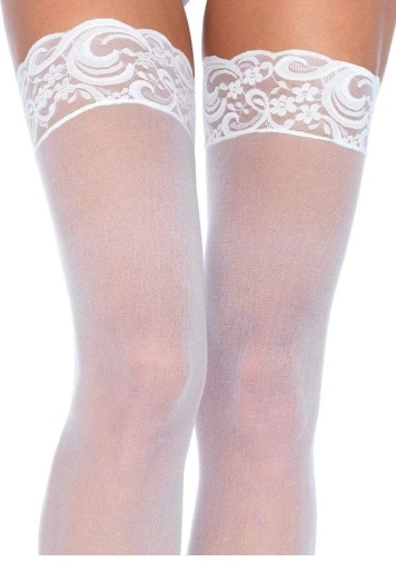 Leg Avenue - Alix 絲襪 - 白色 - 加大碼 照片