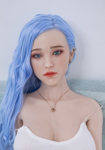 Ava European Realistic Sex Doll, Blue Hair, Ultra Soft Silicone 160 cm (5’2 ft) photo