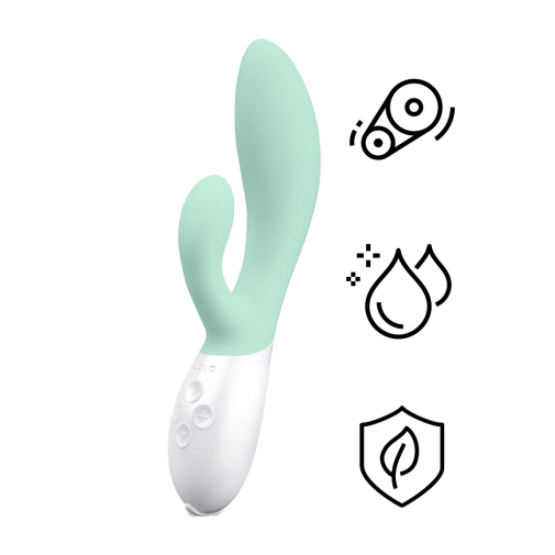 Lelo - Ina 3 Rabbit Vibrator - Seaweed photo
