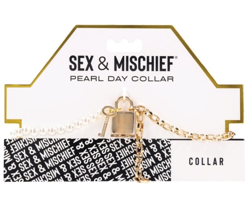 Sex&Mischief - Pearl Day Collar - White/Gold photo