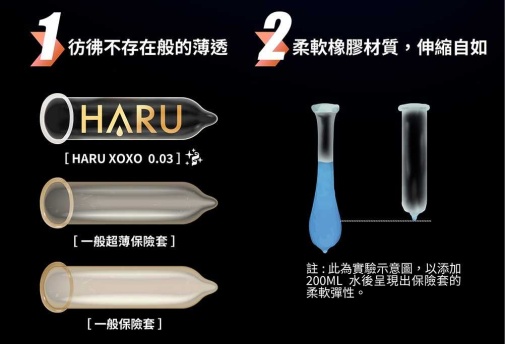 HARU - 0.03 舒暢激薄避孕套 10個裝 照片