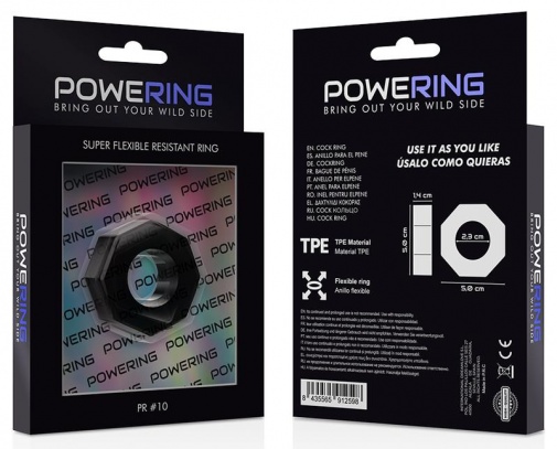Powering - 超柔韧性 PR10 阴茎环 - 黑色 照片