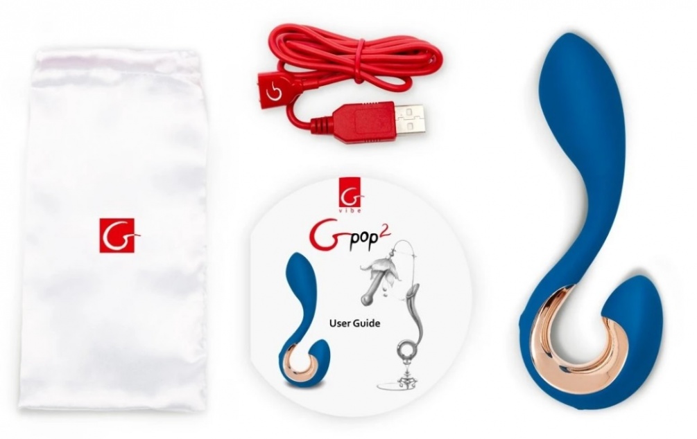 Gpop² is an anatomic unisex vibrator with a new powerful mot... Gvibe - Gpop2 - Indigo Blue photo-4