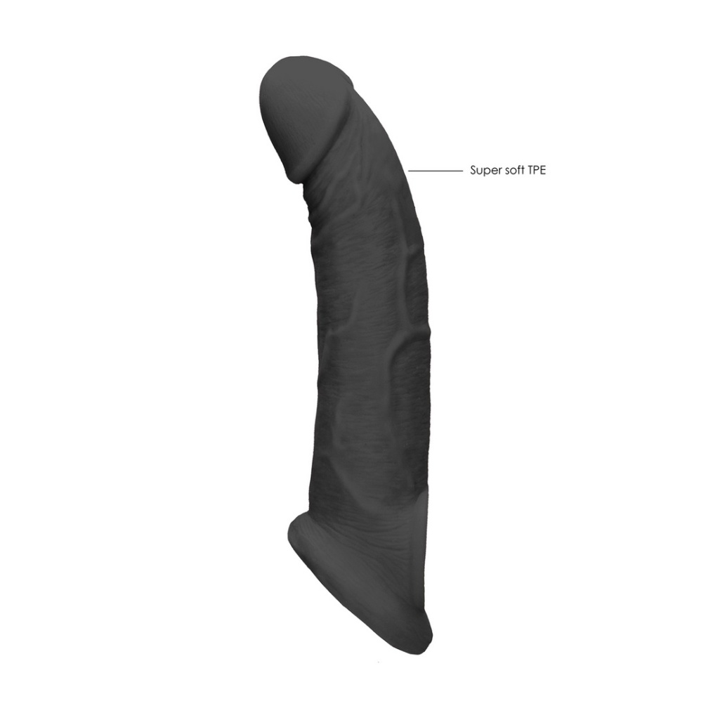 Be the bigger, better deal. The super-lifelike shapes, textu... RealRock - Penis Sleeve 9" - Black photo-6