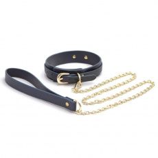 NS Novelties - Bondage Couture Collar & Leash - Black photo