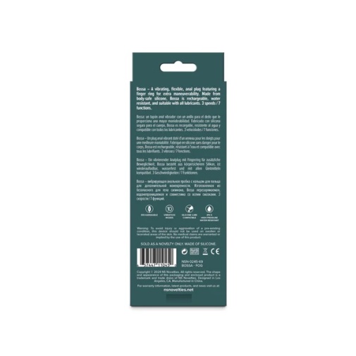 NS Novelties - Bossa Vibro Plug w Ring - Fog photo