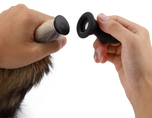 MT - Vibro Fox Tail Plug - Black photo