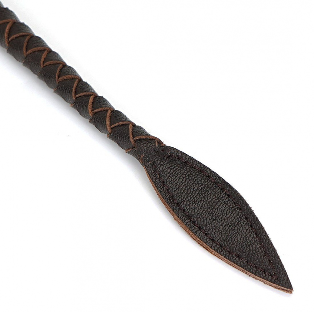Add this cowboy style to your BDSM play box. With 75 cm of l... Liebe Seele - Leather Handcrafted Whip - Brown photo-8