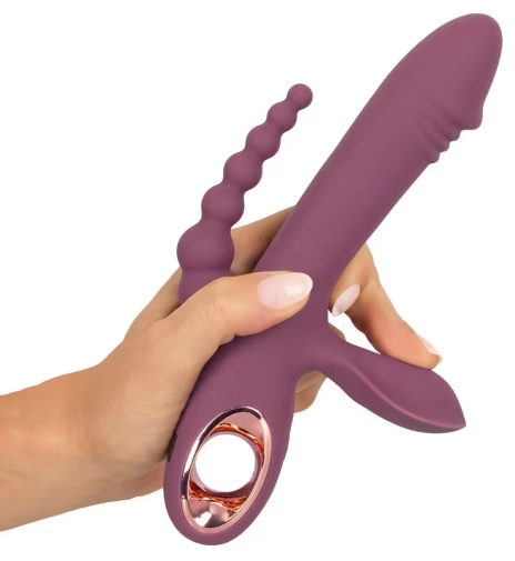 You2Toys - Slim Triple Plum Rabbit Vibrator - Purple photo