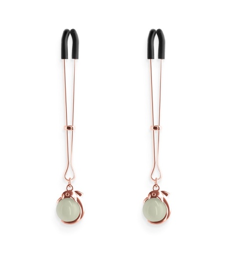 NS Novelties - Bound G1 Pearl Nipple Clamps - Gold photo