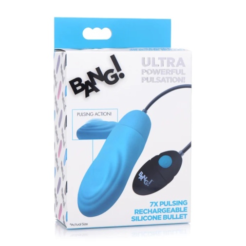 Bang! - 7X Pulsing Vibro Bullet - Blue photo