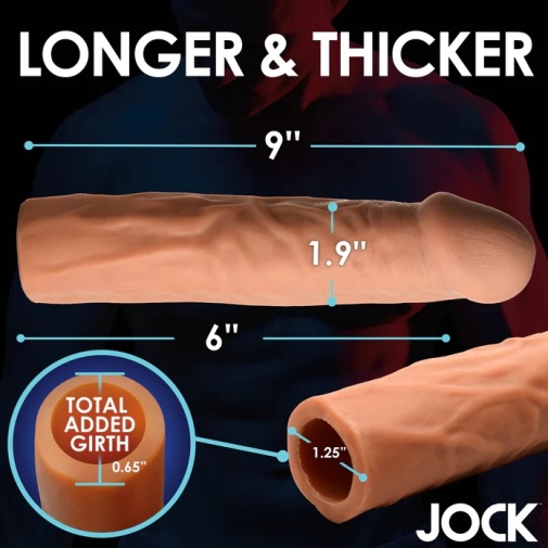 Jock - 3" 超長陰莖套 - 肉色 照片