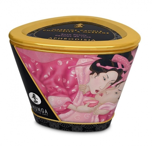Shunga - Aphrodisia Massage Candle Rose Petals - 170ml photo