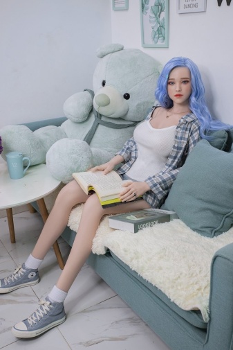 Ava European Realistic Sex Doll, Blue Hair, Ultra Soft Silicone 160 cm (5’2 ft) photo