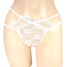 NPG - E063 Premium Lace Thong - White photo