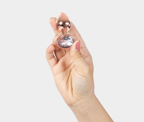 Secret Play - Metal Anal Plug S - Rose Gold photo