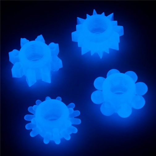 Lovetoy - Lumino Play Ring Set 4 pcs - Blue photo