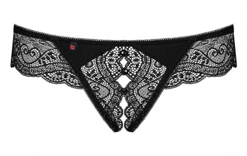 Obsessive - Miamor Crothchless Thong - Black - XXL photo