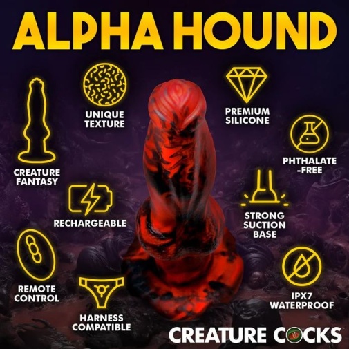 Creature Cocks - Hell Wolf 地狱狼抽插式仿真阳具 - 红色 照片