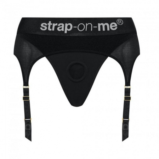 Strap-On-Me - Rebel 穿戴式束带连吊袜带 - 黑色 - M 照片