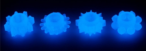 Lovetoy - Lumino Play Ring Set 4 pcs - Blue photo