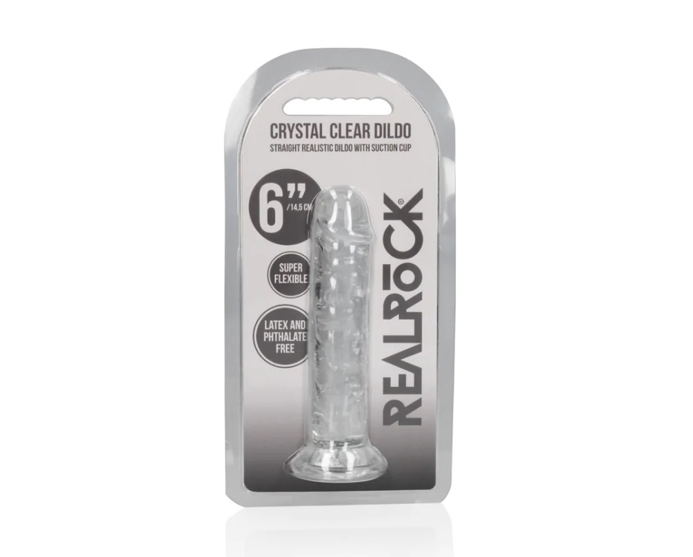 Ready for a CRYSTAL CLEAR orgasm? Reach your finest climax i... RealRock - 6" Straight Realistic Dildo - Clear photo-8