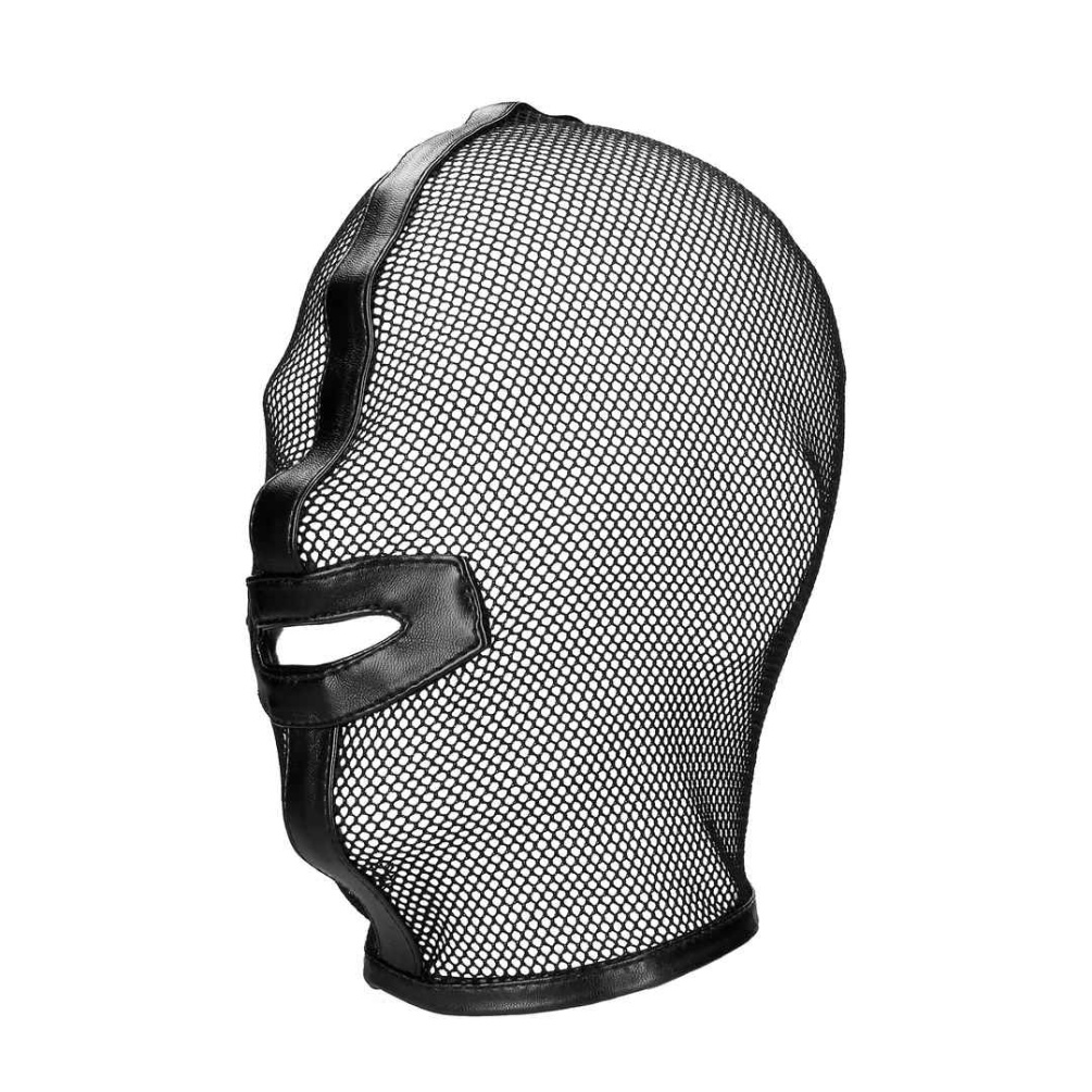 Add an element of mystery to your intimate scenes with the c... Ouch - Fishnet Face Mask - Black photo-4