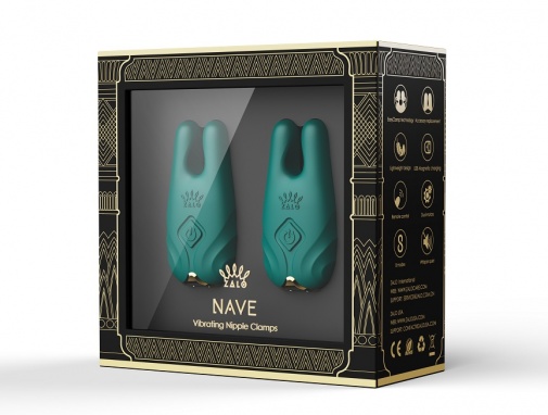 Zalo - Nave APP Vibro Nipple Clamps - Turquoise Green photo