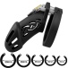 FAAK - Silicone Chastity Cage 113 - Black photo
