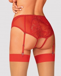 Obsessive - Dagmarie Garter Panties - Red - XL/XXL photo