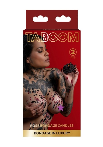 Taboom - Rose Drip Candles 2pcs - Black/Red photo