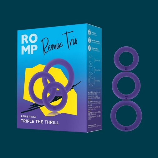 Romp - Remix Trio - 陰莖環 - 紫色 照片