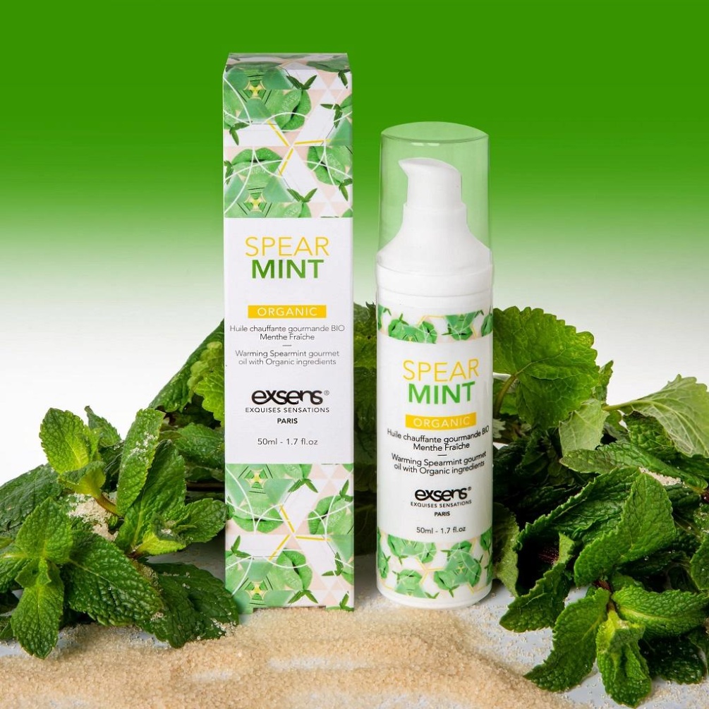This edible intimate massage oil with warming effect has bee... Exsens - Spearmint Warming Massage Oil - 50ml photo-2