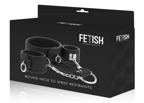 Fetish Submissive - 颈连手腕肢体拘束 - 黑色 照片