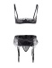 Ohyeah - Open Bra Set w Garter Panty - Black - M photo-14